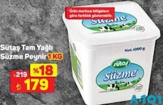 SÜTAŞ TAM YAĞLI SÜZME PEYNİR 1 KG